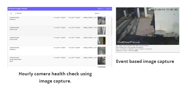 Camera health check and image capture