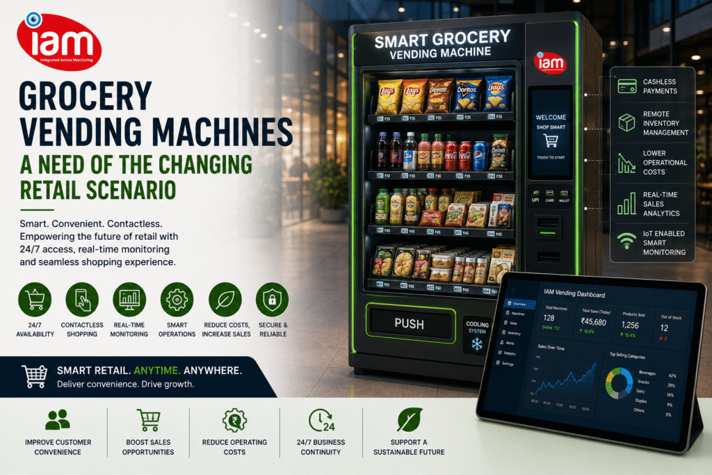 Smart remote vending machine by Integrated active monitoring Smart Iam 